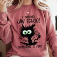 I Survived Law School Graduation 2025 2026 Comfort Colors Sweatshirt Crimson