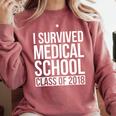 I Survived Medical School Class Of 2018 Graduation Shirt Comfort Colors Sweatshirt Crimson