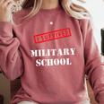 I Survived Military School Graduation Straight Outta Comfort Colors Sweatshirt Crimson