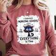I Survived Nursing School Graduation 2025 Comfort Colors Sweatshirt Crimson