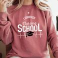 I Survived Nursing School Graduation RN Nurse T Shirt Comfort Colors Sweatshirt Crimson