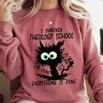 I Survived Theology School Graduation 2025 Comfort Colors Sweatshirt Crimson
