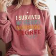 I Survived My Sister's Nursing Degree Graduation Nurse Lover Comfort Colors Sweatshirt Crimson