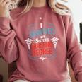 I Survived My Sister'S Nursing Degree Sis Nurse Graduation Comfort Colors Sweatshirt Crimson