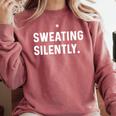 Sweating Silently Introvert Weight Lifting Cardio Run Bench Comfort Colors Sweatshirt Crimson Sweating Silently Introvert Weight Lifting Cardio Run Bench Comfort Colors Sweatshirt Crimson