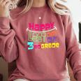 Sweet Happy Last Day Of 3rd Grade Kids Graduation T Comfort Colors Sweatshirt Crimson