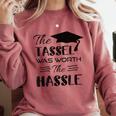 The Tassel Was Worth The Hassle Shirt Graduation TShirt Comfort Colors Sweatshirt Crimson