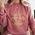 I Have More Tattoos Than Friends Introvert Comfort Colors Sweatshirt Crimson