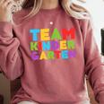 Team Kindergarten Shirt Teacher Back To School Graduation Men Women Girls Kids Comfort Colors Sweatshirt Crimson