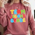 Team Second Grade Shirt 2nd Grade Back To School Graduation Comfort Colors Sweatshirt Crimson