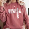 Tennis Senior Night Tennis Senior 2025 Graduation 3 Comfort Colors Sweatshirt Crimson