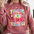 Thank You 1st Grade Teachers Graduation Last Day Of School Comfort Colors Sweatshirt Crimson
