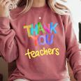 Thank You Teacher Appreciation Graduation Men Women Girls Kids Comfort Colors Sweatshirt Crimson