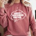 Thinker Introvert Anti Social Overthinker Comfort Colors Sweatshirt Crimson
