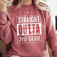 Third Grade Graduation Shirt Straight Outta 3rd Grade Comfort Colors Sweatshirt Crimson