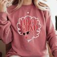 Historical College Graduation HBCU Grad Black Queen Comfort Colors Sweatshirt Crimson