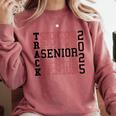 Track Senior Night Track Senior 2025 Graduation 60 Comfort Colors Sweatshirt Crimson