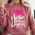 Two Degrees Hotter Graduation 2025 Diploma College Masters Comfort Colors Sweatshirt Crimson