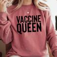 Vaccine Queen Nursing Graduation Shirt Comfort Colors Sweatshirt Crimson
