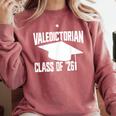 Valedictorian Class Of '26 Graduation 2026 Valedictorian Comfort Colors Sweatshirt Crimson