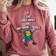 I Like Video Games Dogs And Maybe 3 People Gamer Introvert Raglan Baseball Tee Comfort Colors Sweatshirt Crimson I Like Video Games Dogs And Maybe 3 People Gamer Introvert Raglan Baseball Tee Comfort Colors Sweatshirt Crimson