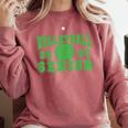 Volleyball Senior Night Volleyball Senior 2025 Graduation 16 Comfort Colors Sweatshirt Crimson