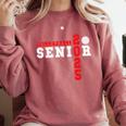 Volleyball Senior Night Volleyball Senior 2025 Graduation 5 Comfort Colors Sweatshirt Crimson