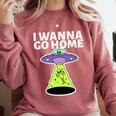 I Wanna Go Home Introvert UFO UAP Flying Saucer Trippy Alien Comfort Colors Sweatshirt Crimson I Wanna Go Home Introvert UFO UAP Flying Saucer Trippy Alien Comfort Colors Sweatshirt Crimson