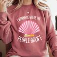 I Wanna Be Where The People Aren't Introverted Introvert Comfort Colors Sweatshirt Crimson