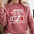 Warning Social Battery Is Low Introvert Shirt Comfort Colors Sweatshirt Crimson Warning Social Battery Is Low Introvert Shirt Comfort Colors Sweatshirt Crimson