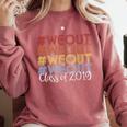 WeOut 2019 Graduation Comfort Colors Sweatshirt Crimson