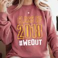 We Out WeOut Class Of 2018 Senior Graduation Comfort Colors Sweatshirt Crimson