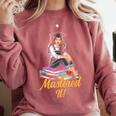Women Mastered It Girl Master Degree Graduation Graduate Comfort Colors Sweatshirt Crimson