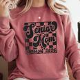Women Senior Mom Class Of 2026 Retro Graduation Senior Mama Comfort Colors Sweatshirt Crimson