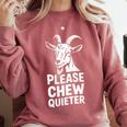 Women's Please Chew Quieter Introvert Quietness Silence Lover Comfort Colors Sweatshirt Crimson Women's Please Chew Quieter Introvert Quietness Silence Lover Comfort Colors Sweatshirt Crimson