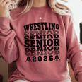 Wrestling Senior 2026 Graduation Comfort Colors Sweatshirt Crimson
