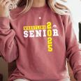 Wrestling Senior Night Wrestling Senior 2025 Graduation 22 Comfort Colors Sweatshirt Crimson