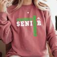 Wrestling Senior Night Wrestling Senior 2025 Graduation 34 Comfort Colors Sweatshirt Crimson