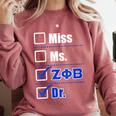 Zeta Phi Beta Doctor Graduation Zeta Phi Beta HBCU Doctor Comfort Colors Sweatshirt Crimson