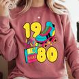 1980 Retro Raised In The 80s Old School Nostalgia Vibes Comfort Colors Sweatshirt Orchid