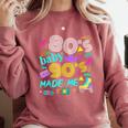 1980s 80's Baby 1990s 90's Made Me Birthday Nostalgia Vibes Comfort Colors Sweatshirt Orchid