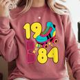 1984 Retro Raised In The 80s Old School Nostalgia Vibes Comfort Colors Sweatshirt Orchid