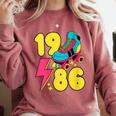 1986 Retro Raised In The 80s Old School Nostalgia Vibes Comfort Colors Sweatshirt Orchid
