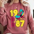 1987 Retro Raised In The 80s Old School Nostalgia Vibes Comfort Colors Sweatshirt Orchid 1987 Retro Raised In The 80s Old School Nostalgia Vibes Comfort Colors Sweatshirt Orchid