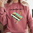 70s 80s 90s Retro Party Costume Nostalgia Cassette Comfort Colors Sweatshirt Orchid