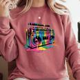 80s 90s Hip Hop Nostalgia Retro Boombox Music Lovers Comfort Colors Sweatshirt Orchid
