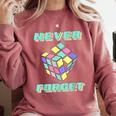 80s 90s Nostalgia Magic Cube Retro Party Costume Comfort Colors Sweatshirt Orchid