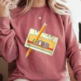 80's 90's Retro Music Party Costume Nostalgia Cassette Comfort Colors Sweatshirt Orchid
