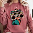 80s 90s Retro Party Costume Nostalgia Boombox Music Hip Hop Comfort Colors Sweatshirt Orchid