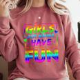 80's Girls Just Wanna Have Fun Nostalgia 1980s Style Premium Tri-Blend Comfort Colors Sweatshirt Orchid